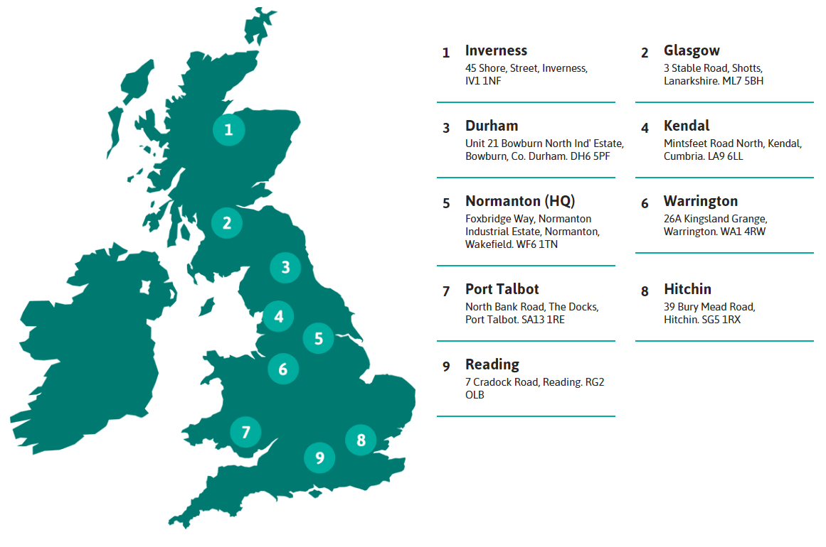 Depot Locations Across the UK | Generator Power